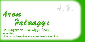 aron halmagyi business card
