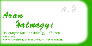 aron halmagyi business card